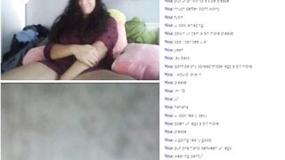 Omegle girl plays innocent but likes it rough
