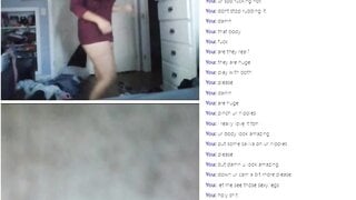 Omegle girl plays innocent but likes it rough