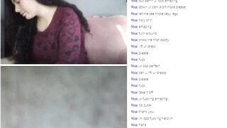 Omegle girl plays innocent but likes it rough