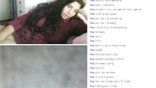 Omegle girl plays innocent but likes it rough
