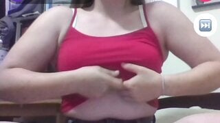 Monkey.app girl shows tits and ass off in panties