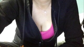 Sexy milf stripping and cums