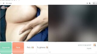 Horny mexican showing nice titties