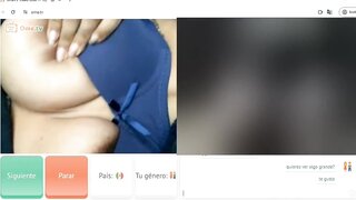 Horny mexican showing nice titties