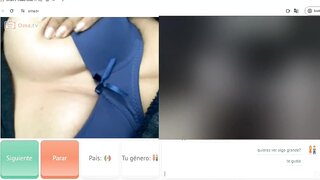 Horny mexican showing nice titties