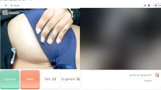 Horny mexican showing nice titties