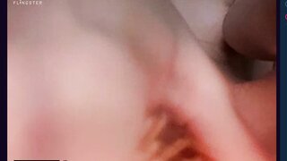 Russian teen show pussy and cum