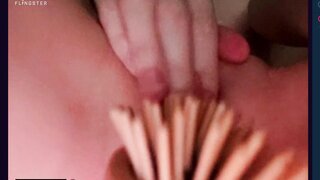 Russian teen show pussy and cum