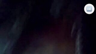 Ebony teen flashes great tits on monkey.app
