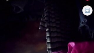 Ebony teen flashes great tits on monkey.app
