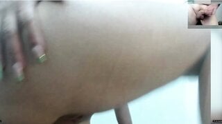 Venezuelan slut with big tits masturbates with me.