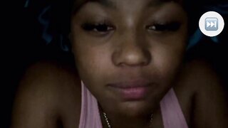 Pretty ebony flashes boobs on monkey.app
