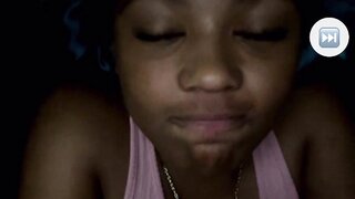 Pretty ebony flashes boobs on monkey.app