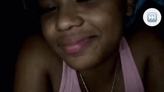 Pretty ebony flashes boobs on monkey.app
