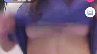 White girl flashes small boobs on monkey.app