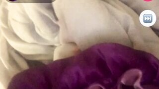 Ebony teen shows boobs and panties on monkey app