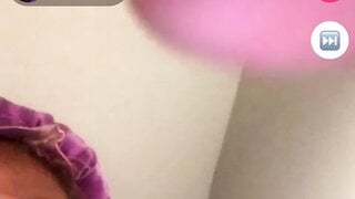 Ebony teen shows boobs and panties on monkey app