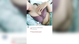 Indonesian Teen Girl shows boobs on ometv