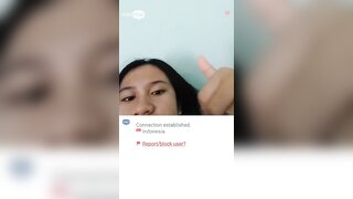 Indonesian Teen Girl shows boobs on ometv