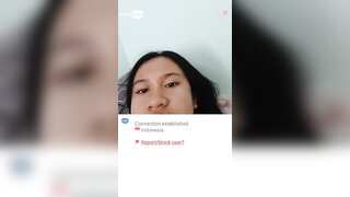 Indonesian Teen Girl shows boobs on ometv