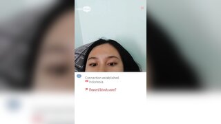 Indonesian Teen Girl shows boobs on ometv