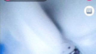 Chubby girl shows boobs and ass on monkey app
