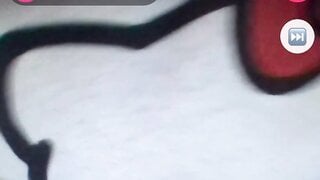 Chubby girl shows boobs and ass on monkey app