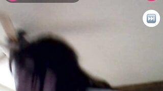Chubby girl shows boobs and ass on monkey app