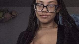 Shy Teen Girl Shows Massive Tits