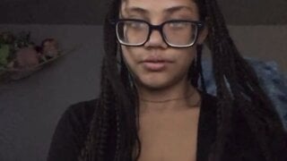 Shy Teen Girl Shows Massive Tits