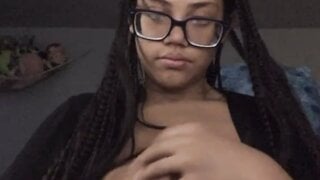 Shy Teen Girl Shows Massive Tits