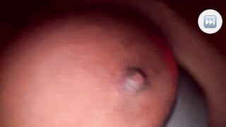 Ebony shows a huge boob on monkey app