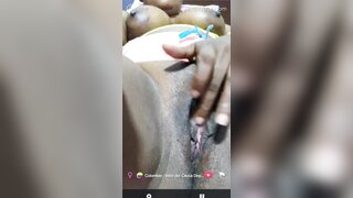 Beautiful Colombian girl is fingering her juicy pussy