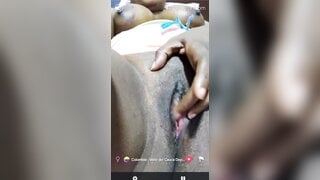 Beautiful Colombian girl is fingering her juicy pussy