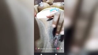 Beautiful Colombian girl is fingering her juicy pussy