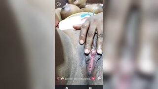 Beautiful Colombian girl is fingering her juicy pussy