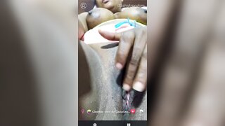 Beautiful Colombian girl is fingering her juicy pussy