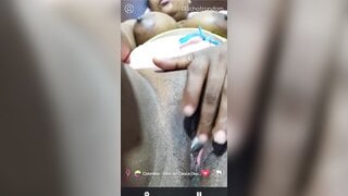Beautiful Colombian girl is fingering her juicy pussy