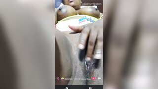 Beautiful Colombian girl is fingering her juicy pussy