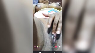 Beautiful Colombian girl is fingering her juicy pussy