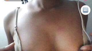 African girl showing puffy nipples on monkey app