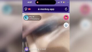ebony with her vibrator on monkey app