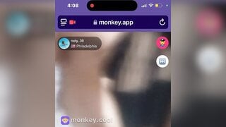 ebony with her vibrator on monkey app