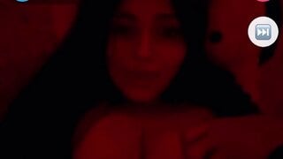 Hottie with boobs out on monkey app