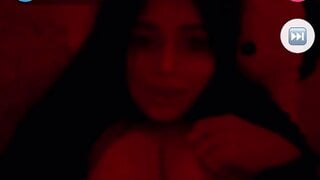 Hottie with boobs out on monkey app