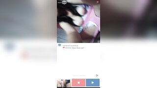Ome tv girl showing her pussy while on her period