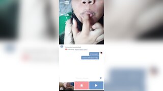Ome tv girl showing her pussy while on her period