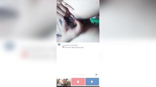 Ome tv girl showing her pussy while on her period