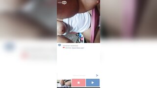 Ome tv girl showing her pussy while on her period