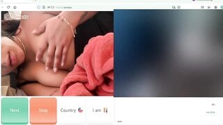 Sucking her sex toy on ometv